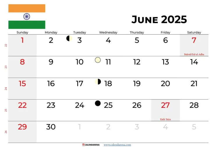 National Days in June 2025 Calendar | Calendar 2025