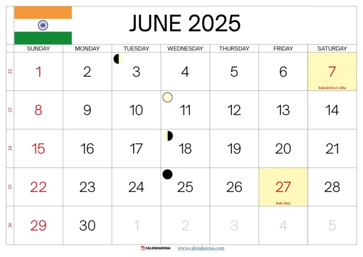 Month June Calendar 2025 | Calendar 2025