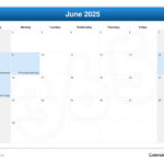 June 2025 Calendar | Las Vegas Calendar June 2025