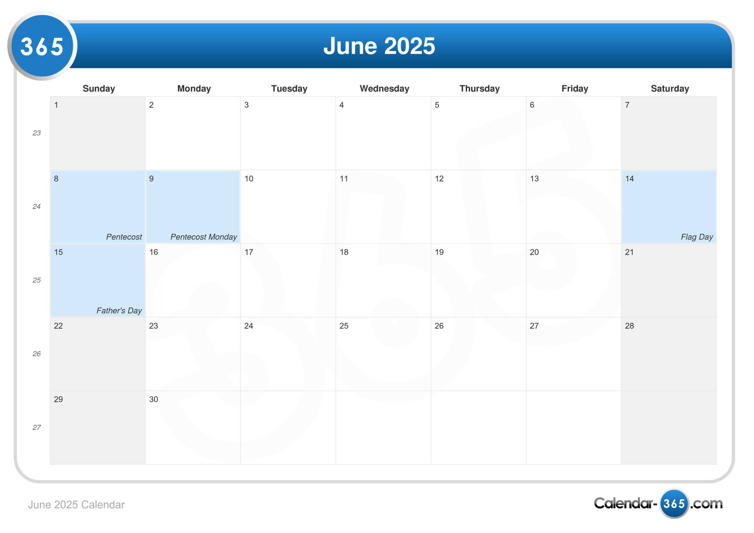 June 2025 Calendar | Las Vegas Calendar June 2025