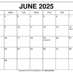 June 2025 Calendar   Printable Templates & More | Free Printable June 2025 Calendar Template