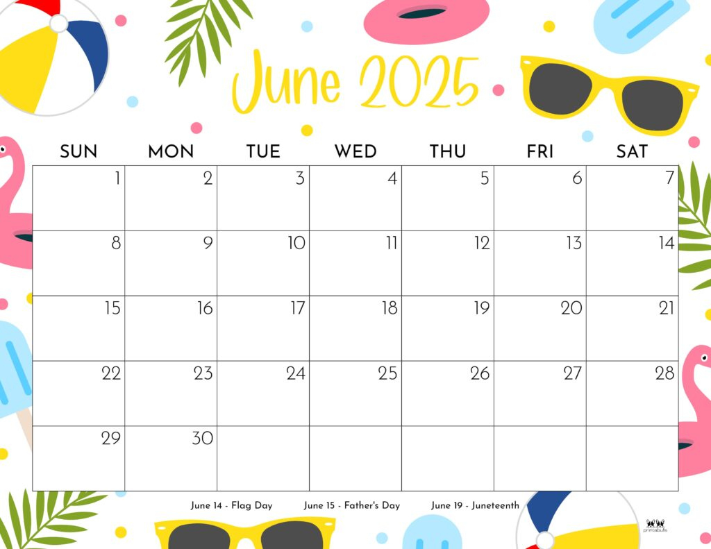 June 2025 Calendars - 107 Free Printables | Printabulls | Calendar 2025