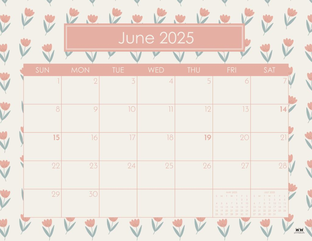 June 2025 Calendars - 107 Free Printables | Printabulls | Calendar 2025