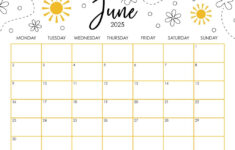 June 2025 Calendars – 107 Free Printables | Printabulls | June 2025 Calendar Editable