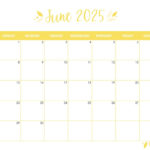 June 2025 Calendars   107 Free Printables | Printabulls | Show Me The Calendar For The Month Of June 2025