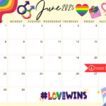 June 2025 Digital Calendar   Queer Pride Planner Editable Fillable | June Lgbt Pride Month Calendar 2025