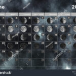 June 2025 Lunar Calendar Moon Cycles Stock Illustration 2216177081 | Moon Phase Calendar June 2025