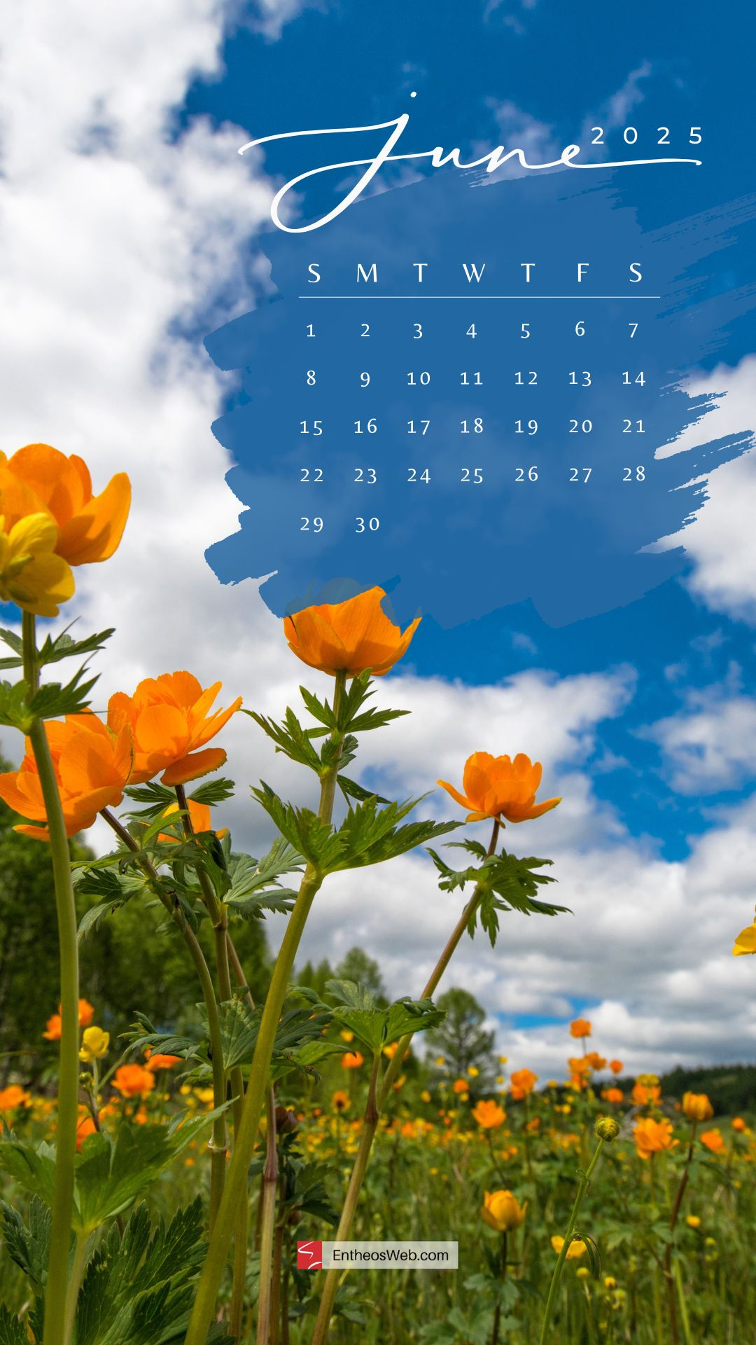 June 2025 Phone Wallpaper &amp;amp; Lockscreen Backgrounds | Entheosweb | Calendar 2025