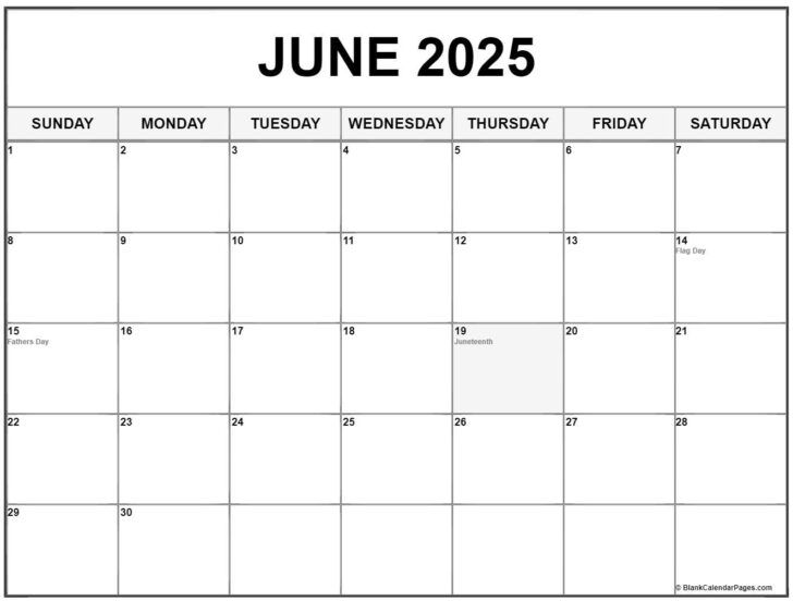 Calendar June 2025 with Holidays | Calendar 2025