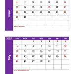 June And July 2025 Calendar Printable Pdf | Two Months Calendar | Calendar For The Month Of June And July 2025