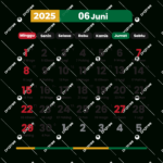 June Complete Vector National Holidays Calendar 2025, 2025 | National Calendar June 2025