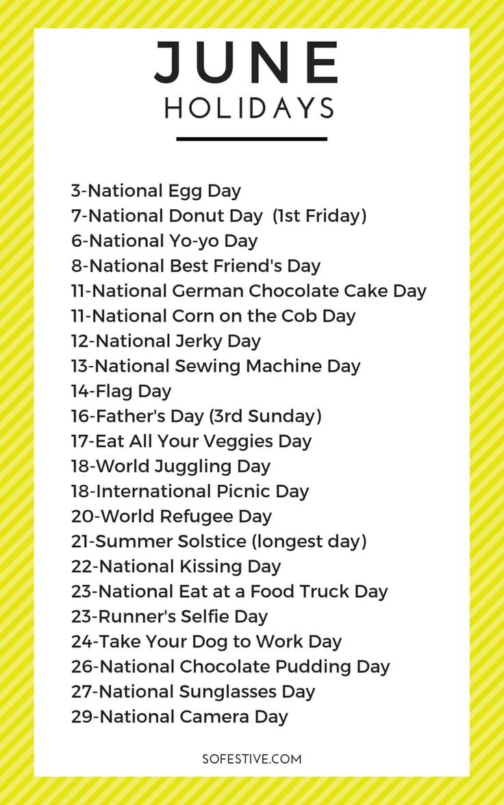 June Holidays 2025- Complete List Of Unique Holidays | So Festive! | Calendar 2025