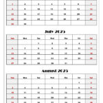 June To August 2025 Calendar Printable Pdf | Three Months Calendar | June July August Calendar 2025