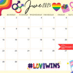 Juni 2025 Digitaler Kalender   Queer Pride Planer Bearbeitbarer | June 2025 Pride Month Calendar