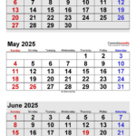 May 2025 Calendar | Templates For Pdf, Excel And Word | 2025 Calendar April May June