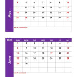 May And June 2025 Calendar Printable Pdf | Two Months Calendar | Calendar 2025 May And June