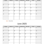 May And June 2025 Calendar | Wikidates | Calendar May   June 2025