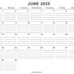 Printable Cute June 2025 Calendar Templates | Calendarkart |  Calendar 2025