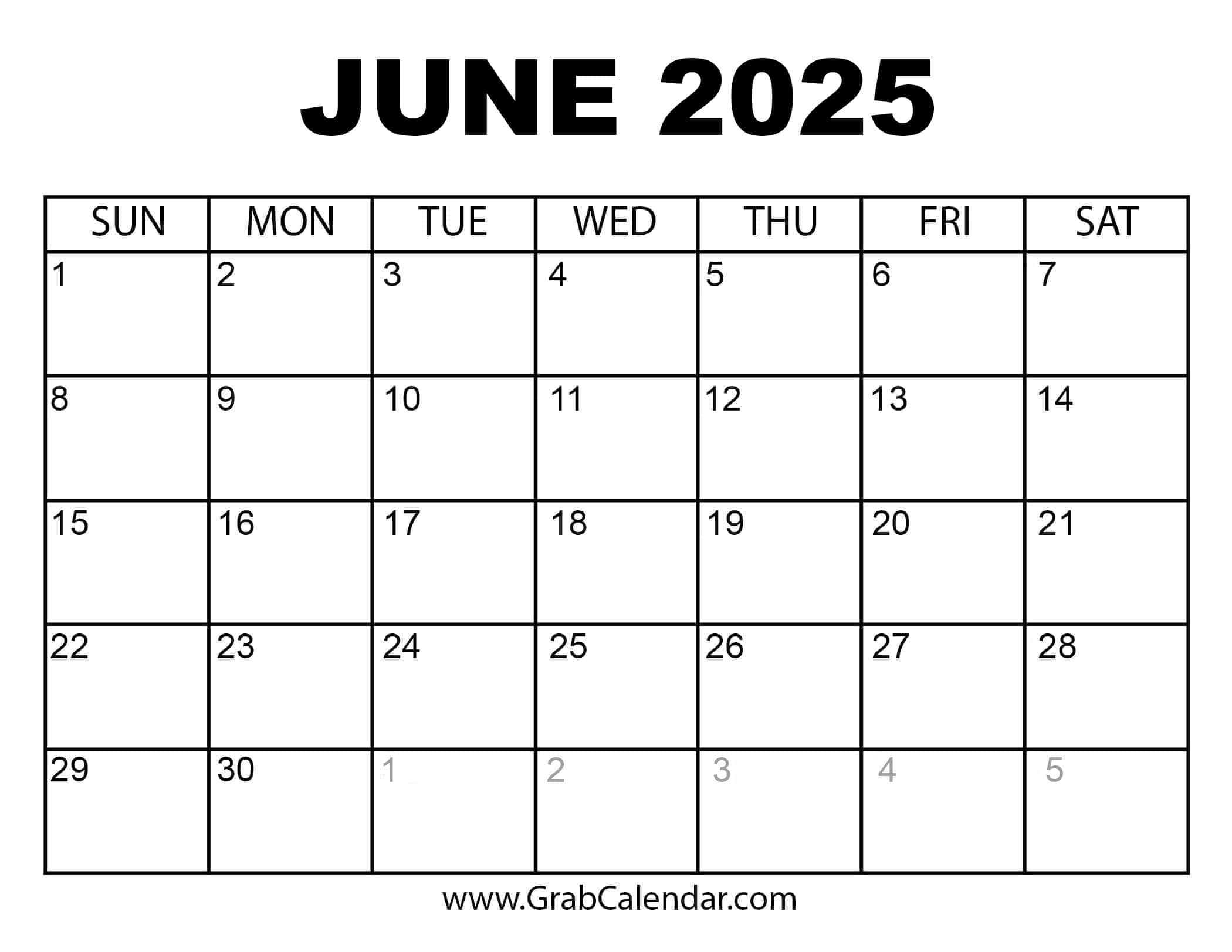 Printable June 2025 Calendar | September 2024 June 2025 Calendar Printable