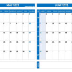 Printable May And June 2025 Calendar   Free Pdf & Jpg Downloads | General Blue June 2025 Calendar