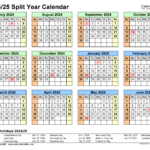Split Year Calendars 2024/2025 (July To June)   Pdf Templates |  Calendar 2025