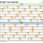 Split Year Calendars 2025/2026 (July To June)   Pdf Templates |  Calendar 2025