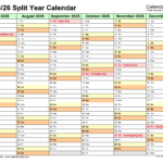 Split Year Calendars 2025/2026 (July To June)   Pdf Templates | June 2025 To June 2026 Calendar