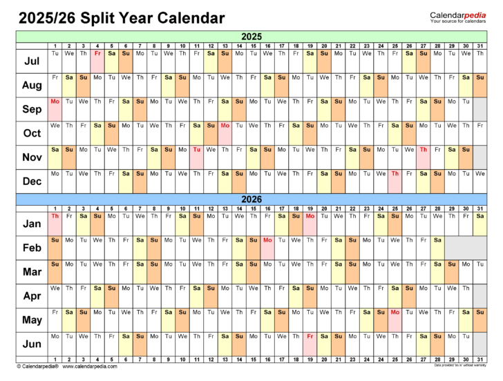 Printable Calendar June 2025 to June 2026 | Calendar 2025