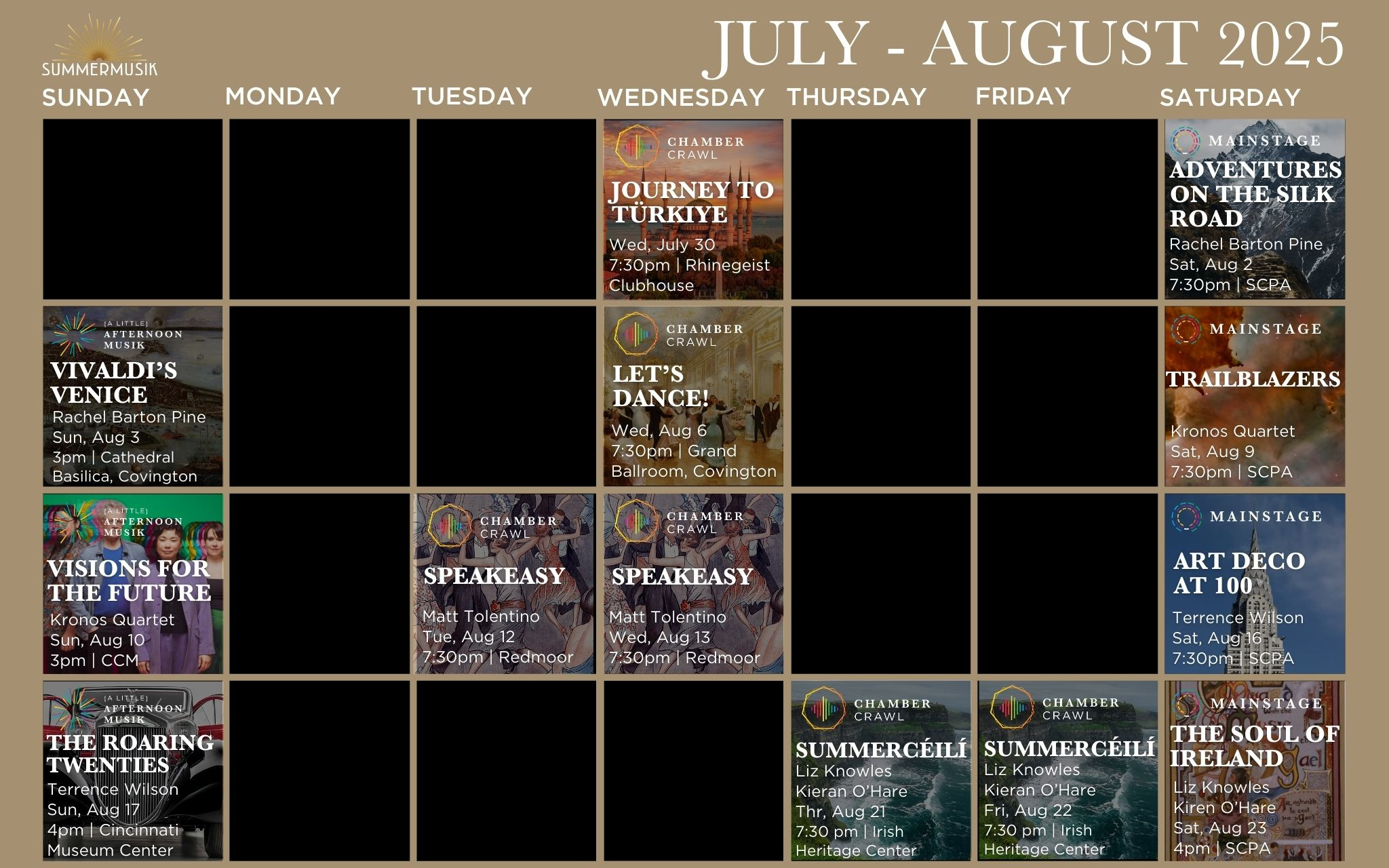 Summermusik Festival - Summermusik (Cincinnati Chamber Orchestra) | June Journey Calendar Of Events 2025