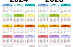 2024-2025 Two Year Calendar – Free Printable Pdf Templates | July 1 2024 To June 30 2025 Calendar