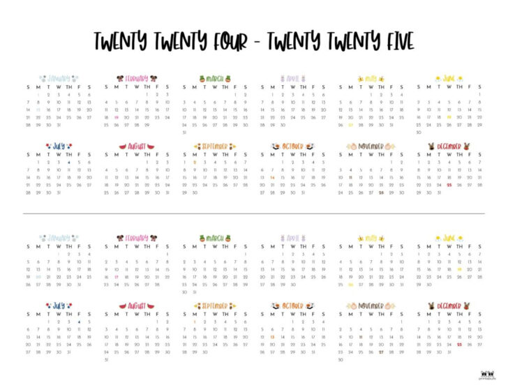 Year Calendar July 2024 to June 2025 | Calendar 2025