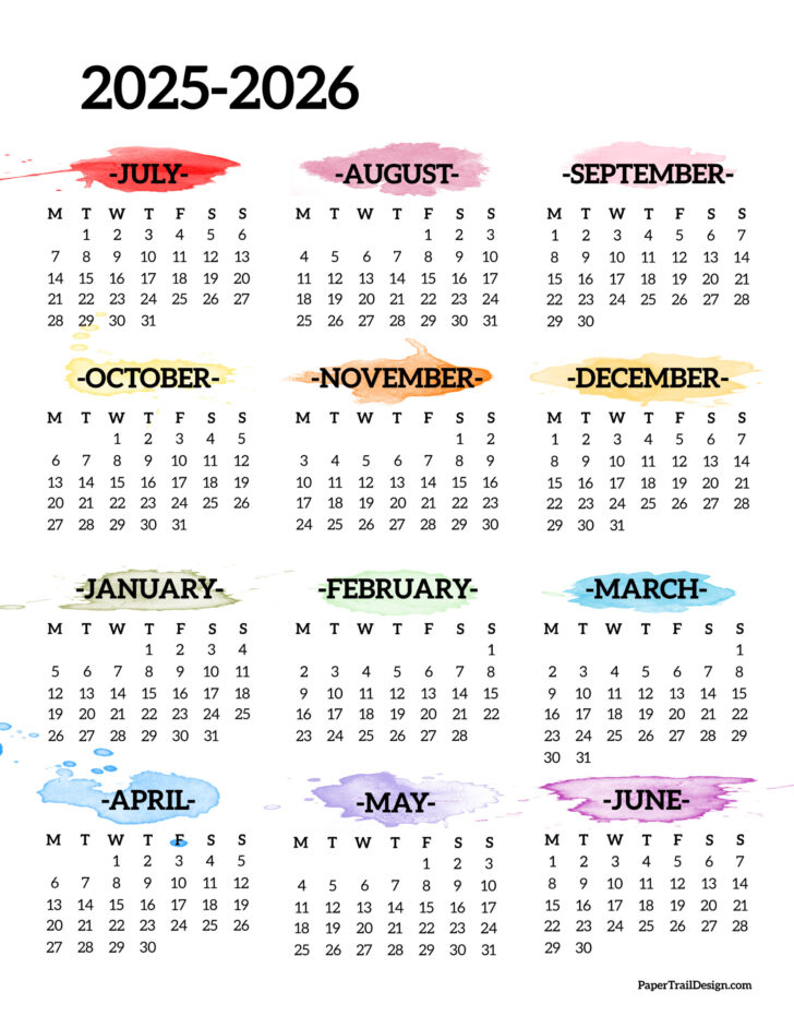 July 2025 June 2026 Printable Calendar | Calendar 2025