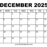 2025 Calendar – Grab Calendar |  Calendar 2025