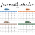 2025 Four Month Calendars   31 Free Printables | Printabulls |  Calendar 2025