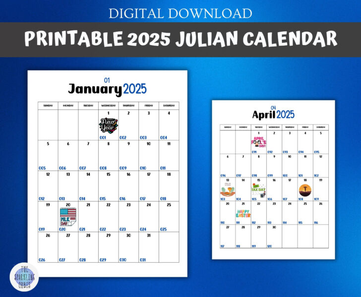 Printable Julian Calendar 2025 Download | Calendar 2025