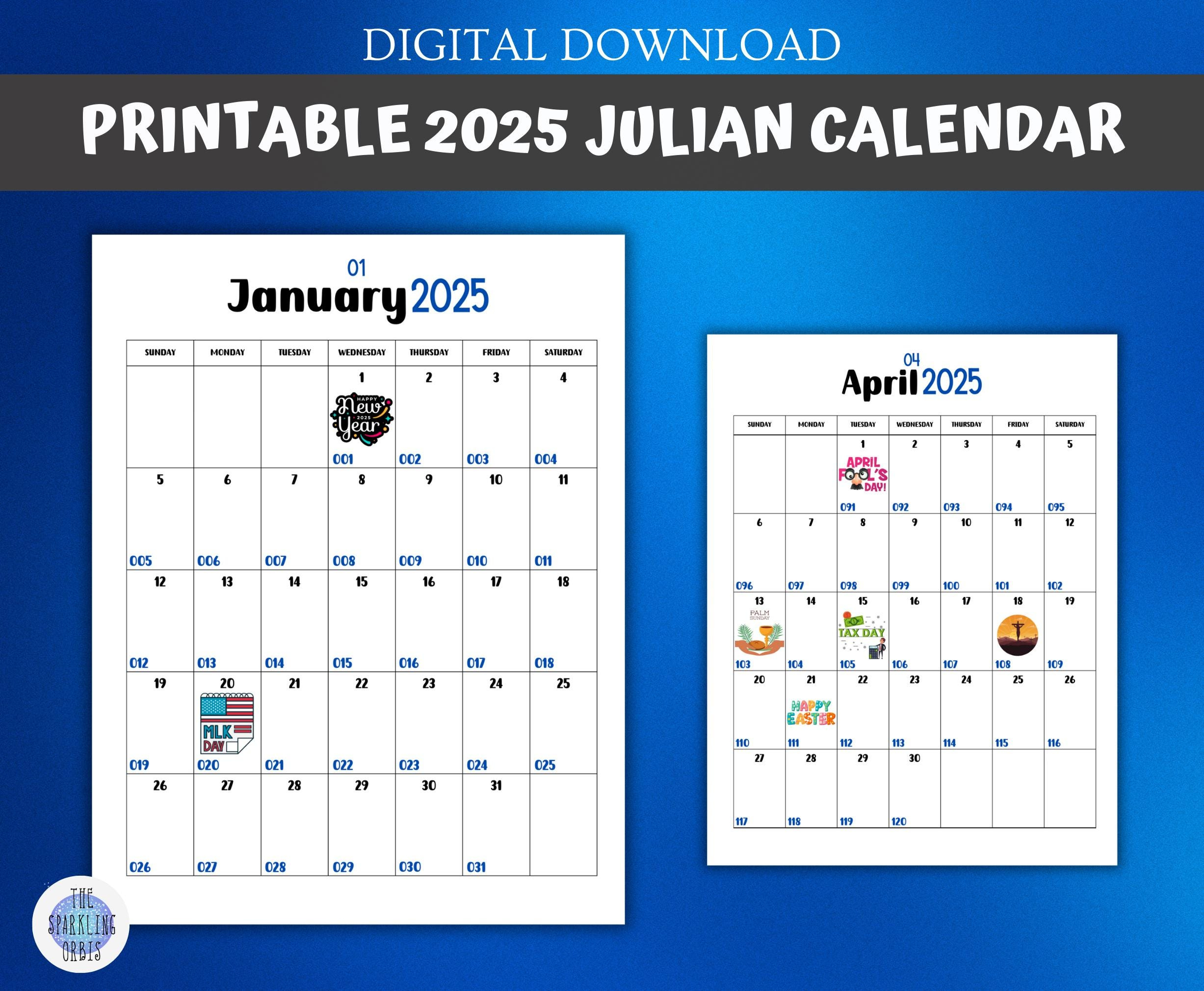 2025 Printable Julian Calendar | 8.5 X 11 In | Government And | Printable Julian Calendar 2025 Download