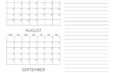 2025 Summer Calendars – 27 Free Printables | Printabulls | Free Printable July and August Calendar 2025