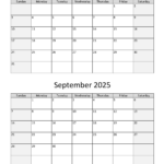 August And September 2025 Calendar | Wikidates | July August September 2025 Calendar Printable