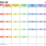 Calendar July 2025 Uk With Pdf, Excel And Word Templates | July 2025 Calendar Excel