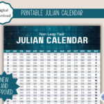 Julian Calendar | Military | Government | Digital Download |  Calendar 2025