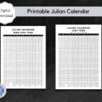 Julian Calendar | Military | Government | Digital Download | Printable Perpetual Julian Calendar 2025