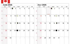 July 2025 Calendar Canada | July 2025 Calendar With Holidays Canada