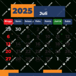 July 2025 Calendar Complete Vector Hijri And Gregorian National |  Calendar 2025