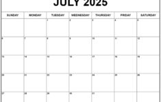 July 2025 Calendar | Free Printable Calendars |  Calendar 2025