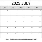 July 2025 Calendar   Free Printable With Holidays And Observances | July Calendar 2025 Template