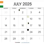 July 2025 Calendar India | Tamil Calendar 2025 July