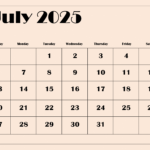 July 2025 Calendar Printable Pdf Template With Holidays | July 1 2025 Calendar