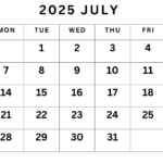 July 2025 Calendar Printable Pdf Template With Holidays | July 19 2025 Calendar