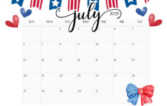 July 2025 Calendar Printables | Entheosweb | Free Calendar July 2025 Printable