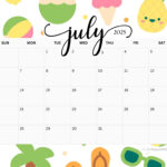 July 2025 Calendar Printables | Entheosweb | July 2025 Calendar Printable Cute